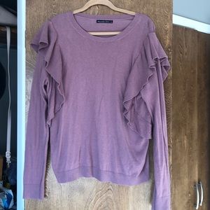 Abercrombie Ruffle Sleeve Sweater